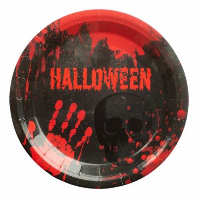 Papperstallrikar Dödskallar - 8-pack