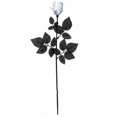 Ros vit med blodstänk - 61 cm hög