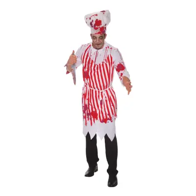 Slaktare med Blodstänk Maskeraddräkt