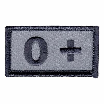 Tygmärke Blodtyp - 0+