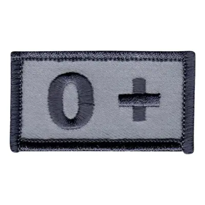 Tygmärke Blodtyp - 0+