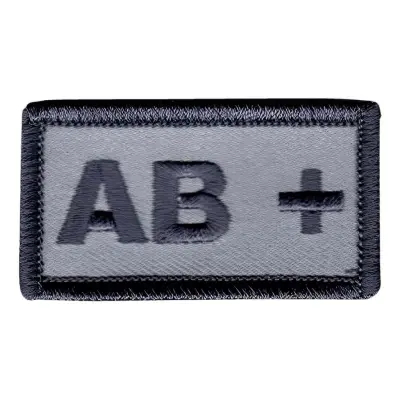 Tygmärke Blodtyp - AB+