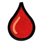 Tygmärke Emoji Bloddroppe