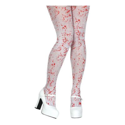 Vita Strumpbyxor med Blodstänk - One size