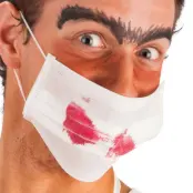 Vitt Munskydd med Blod