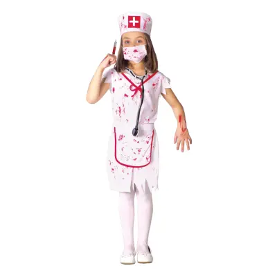 Zombie Sjuksköterska Barn Maskeraddräkt - 7-9 år