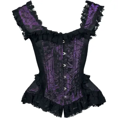Burleska - Gothic Korsage - Duches - S L - för Dam - syrénlila