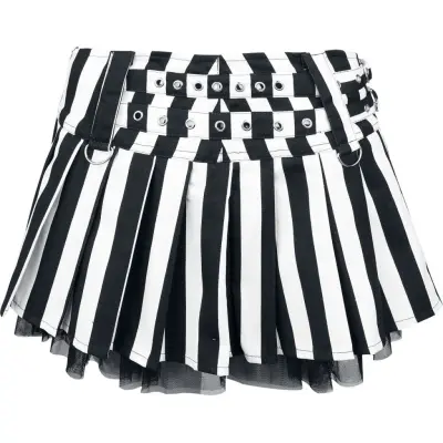 Burleska - Gothic Kort kjol - Lucy Skirt - S XXL - för Dam - vit/svart