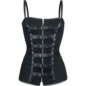 Burleska - Gothic Topp - Biker - S XL - för Dam - svart
