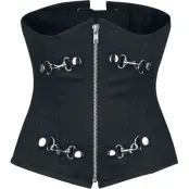 Burleska - Gothic Underbyst-korsage - Alternate - S XL - för Dam - svart