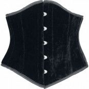 Burleska - Gothic Underbyst-korsage - Sexy Waspie Waist Cincher - S XXL - för Dam - svart