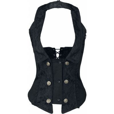 Burleska Underbyst-korsage - Melissa Waist Coat - S XL - för Dam - svart