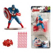 Tårtdekoration Captain America Kit
