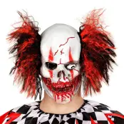 Blodig Clownmask med Hår - One size