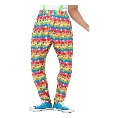 Clownbyxor Neonfärgade Prickiga - Medium
