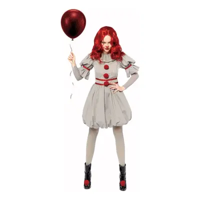 Clownen IT Dam Maskeraddräkt - Medium