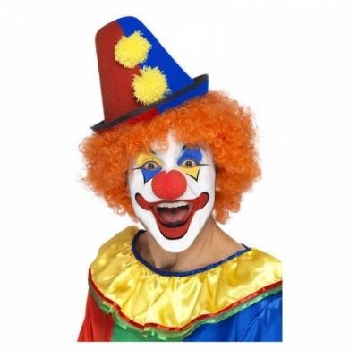 Clownhatt Blå/Röd
