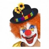Clownhatt med Blomma - One size