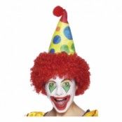Clownhatt med Peruk - One size