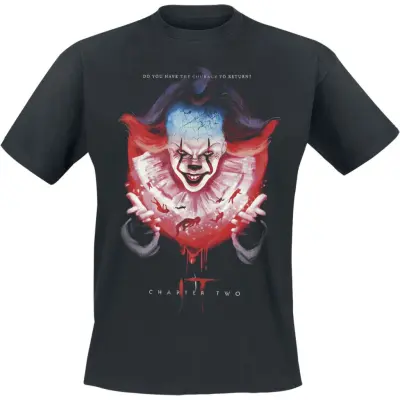 DET T-shirt - Blood Balloon - Clown - S XL - för Herr - svart