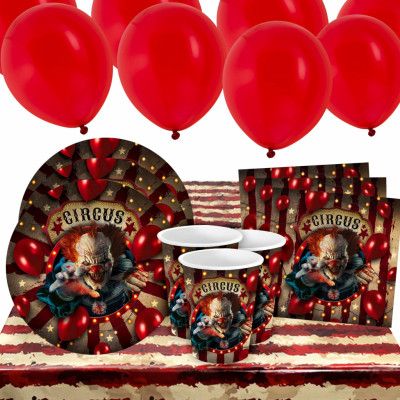 Dukningspaket Halloween Circus - 6 personer