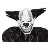 Elak Clown Svart/Vit Mask med Hår - One size