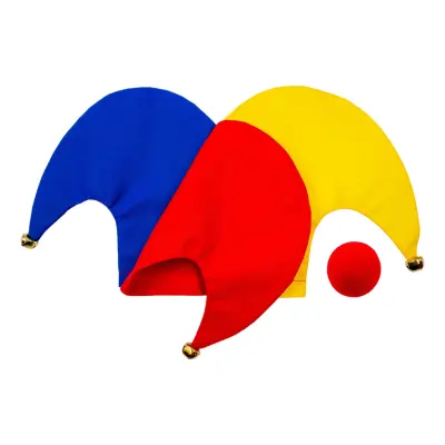 Gycklarhatt & Clownnäsa - One size