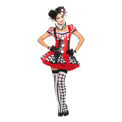 Harlequin Clown Deluxe Maskeraddräkt - Small