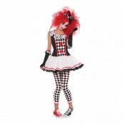 Harlequin Clown Klänning Maskeraddräkt - Plus size