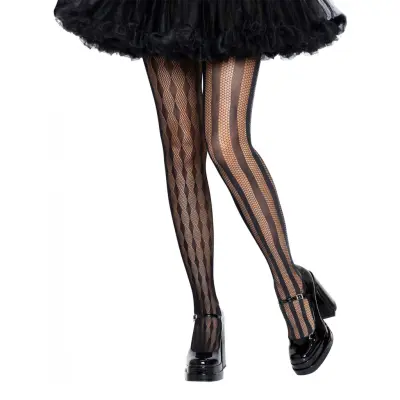 Harlequin Svarta Nätstrumpbyxor - One size