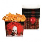 Horror Clown Popcornbägare - 6-pack