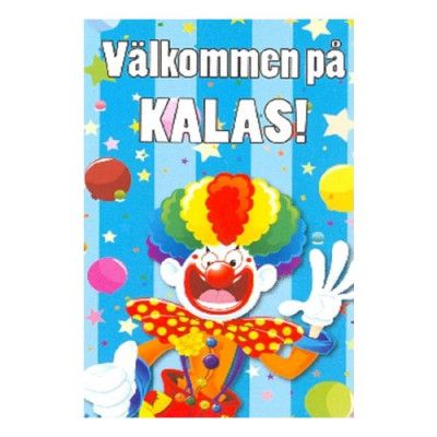 Inbjudningskort Välkommen på Kalas