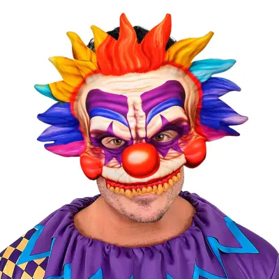 Killer Clown Mask Flerfärgad - One size
