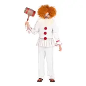 Killer Clown Maskeraddräkt - Medium/Large