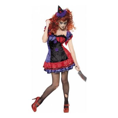 Kvinnlig Elak Clown Maskeraddräkt