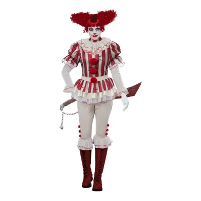 Kvinnlig Skräckclown Maskeraddräkt - Medium