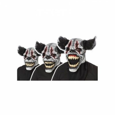 Läskig Clown Ani-Motion Mask - One size