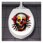 Läskig Clown Toalettdekoration