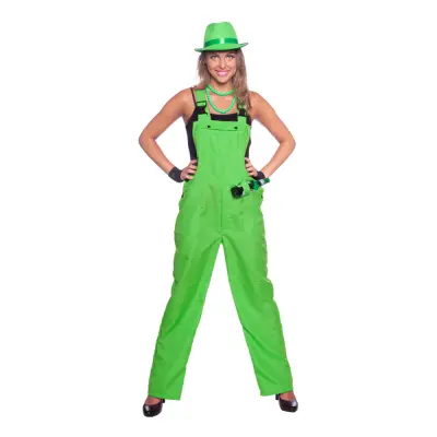 Hängselbyxor Neongröna