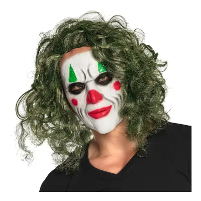 Latexmask The Villain med Hår - One size