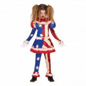 Patriotisk Clown Barn Maskeraddräkt - Large