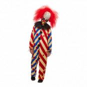 Röd/Blå Skräckclown Barn Maskeraddräkt - Large