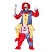 Ridande Clown Maskeraddräkt - Large