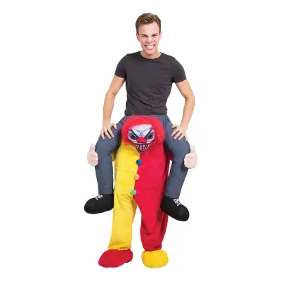 Ridande Läskig Clown Maskeraddräkt