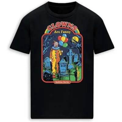 Steven Rhodes - Fun T-shirt - Clowns Are Funny - XL 3XL - för Herr - svart