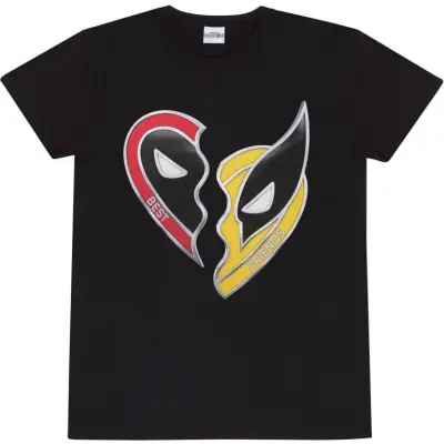 Deadpool T-shirt - Deadpool And Wolverine - Best Friends - S XXL - för Herr - svart