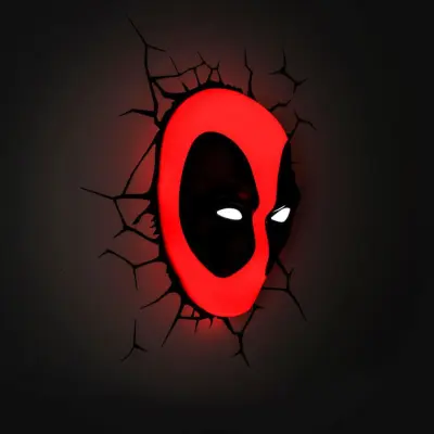 Deadpool 3D Vägglampa