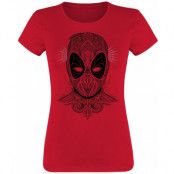 Deadpool - DC Comics T-shirt - Ornamental - S XXL - för Dam - mörkröd