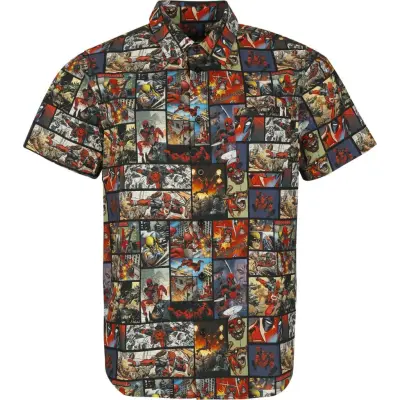 Deadpool - Disney Kortärmad tröja - Deadpool - Comic - S XL - för Herr - flerfärgad