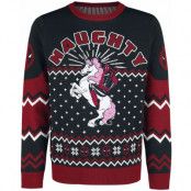 Deadpool - Marvel Christmas jumper - Naughty - S XXL - för Herr - svart/röd